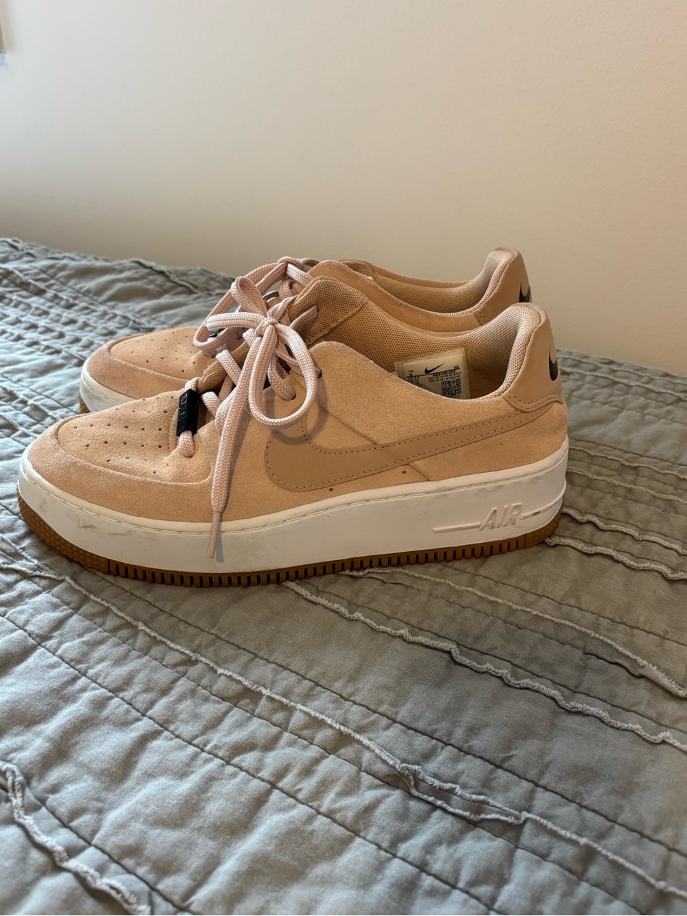 Nike Women’s Low-Top Suede Sneakers in Light Pink and Gum